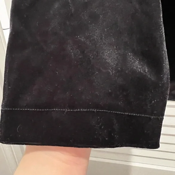 NWOT GAP Long Sleeve Black Velvet Pocket Top XXL - Picture 3 of 6